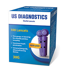 US Diagnostics <span>Lancets, Box of 100</span>