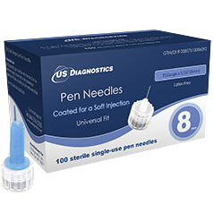 Insulin Pen Needles 31G 5/16" (8mm), 100/box