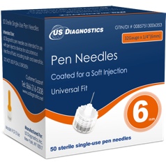 Insulin Pen Needles 32G 1/4” (6mm), 50/box